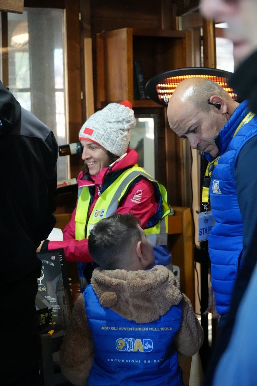 Staff e partecipanti all'accoglienza del raduno