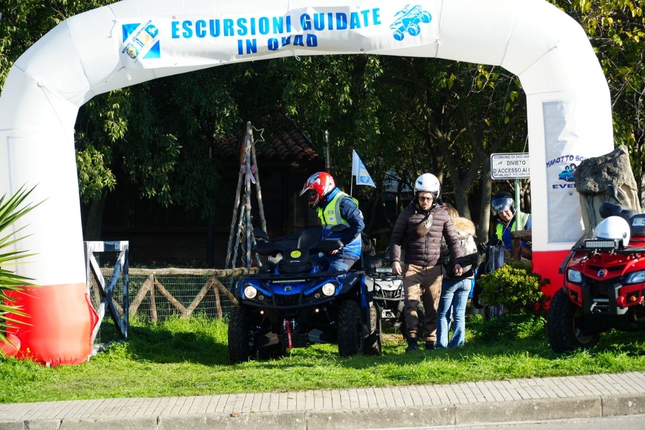 Arco di partenza "Escursioni guidate in quad"